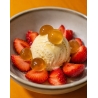 Perles de Cognac D'Ussé VSOP avec glace vanille et fraises
